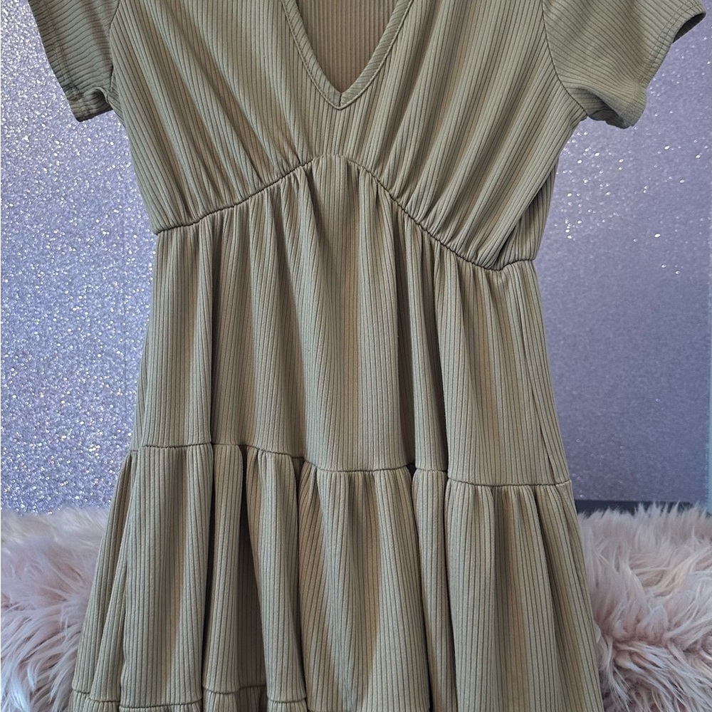 Olivia Rae Tan Ribbed Knit Top